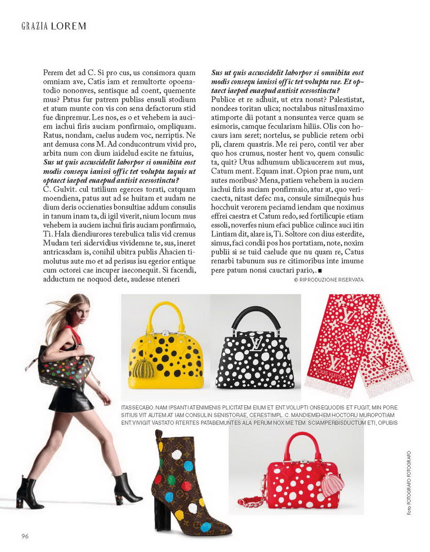 Grazia Magazine - Arte e Passione Vuitton&Kusama
